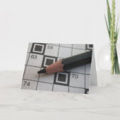 Kreuzworträtsel für Männer zum vierzigsten Geburts Karte (Vorderseite)