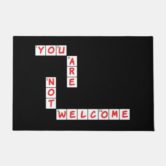 Kreuzworträtsel Fußmatte (Vorderseite)