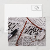 Kreuzworträtsel Genius Postkarte (Vorne/Hinten)