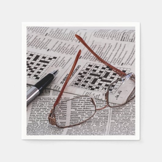 Kreuzworträtsel Genius Serviette (Vorderseite)