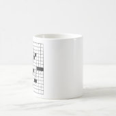 Kreuzworträtsel-Gitter-Tasse Kaffeetasse (Mittel)