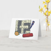 Kreuzworträtsel Karte (Gelbe Blume)