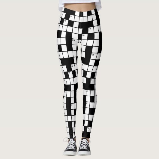 Kreuzworträtsel Leggings (Vorderseite)