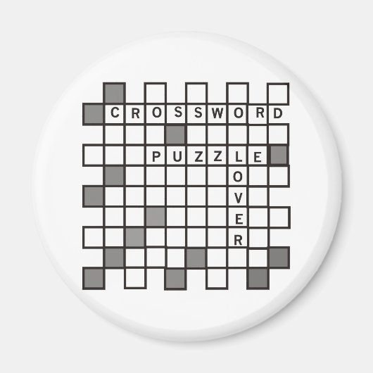 Kreuzworträtsel-Liebhaber Magnet (Vorne)
