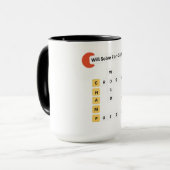 Kreuzworträtsel: Löst für die Tasse des Kaffees (Vorderseite Links)