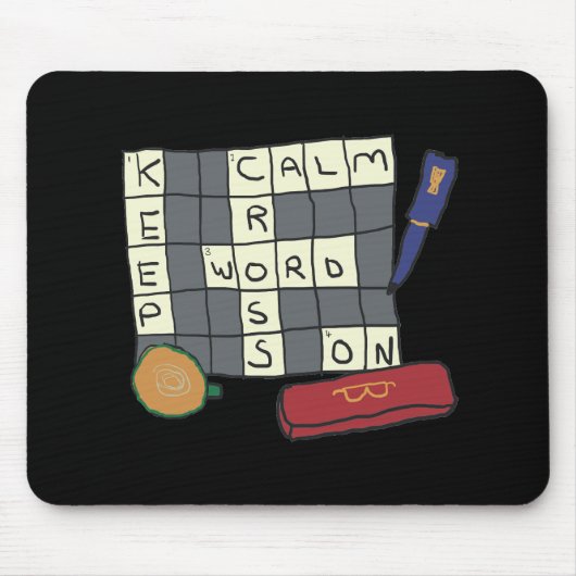 Kreuzworträtsel Mousepad (Vorne)
