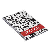 Kreuzworträtsel-Name-Notizbuch Notizblock (Rechte Seite)