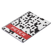 Kreuzworträtsel-Name-Notizbuch Notizblock (Linke Seite)