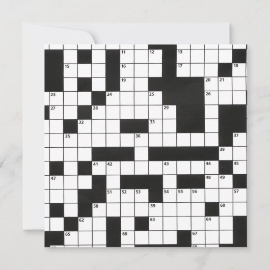 Kreuzworträtsel Party einladen Einladung (Rückseite)