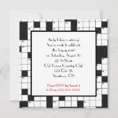 Kreuzworträtsel Party einladen Einladung (Vorderseite)