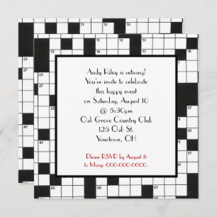 Kreuzworträtsel Party einladen Einladung