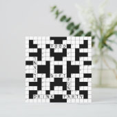 Kreuzworträtsel-Party Einladung (Stehend Vorderseite)