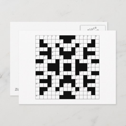 Kreuzworträtsel Postkarte (Vorne/Hinten)