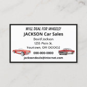 Kreuzworträtsel Puzzle Car Deposité Visitenkarte (Rückseite)