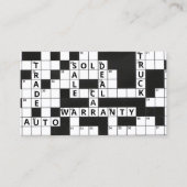 Kreuzworträtsel Puzzle Car Deposité Visitenkarte (Vorderseite)