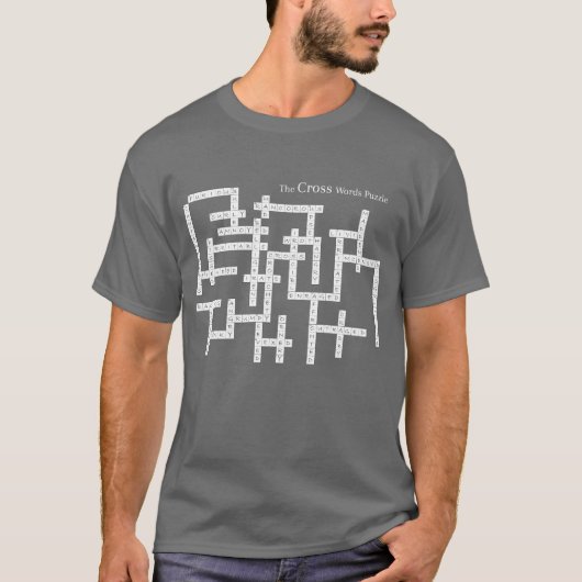 Kreuzworträtsel Puzzle Grumpy Vokabular Spaß T-Shirt (Vorderseite)
