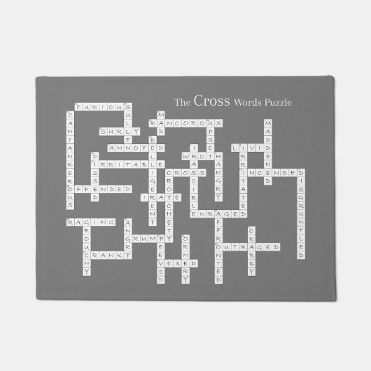Kreuzworträtsel Puzzle Semantics Spaß grau Fußmatte (Vorderseite)
