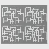 Kreuzworträtsel Puzzle Semantics Spaß grau Geschenkpapier (Flach)