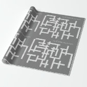 Kreuzworträtsel Puzzle Semantics Spaß grau Geschenkpapier (Ungerollt)