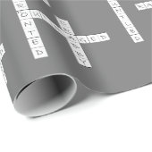 Kreuzworträtsel Puzzle Semantics Spaß grau Geschenkpapier (Rolleneckpunkt)