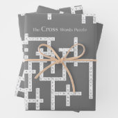 Kreuzworträtsel Puzzle Semantics Spaß grau Geschenkpapier Set (Beispiel)