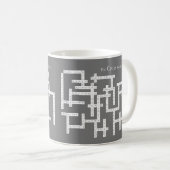 Kreuzworträtsel Puzzle Semantics Spaß grau Kaffeetasse (VorderseiteRechts)