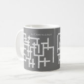Kreuzworträtsel Puzzle Semantics Spaß grau Kaffeetasse (Vorderseite Links)