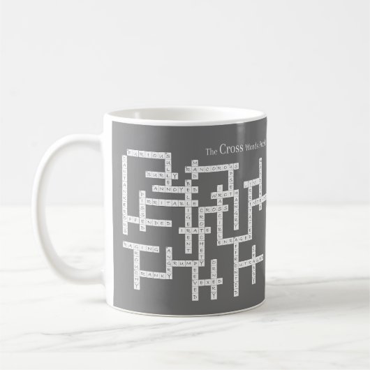 Kreuzworträtsel Puzzle Semantics Spaß grau Kaffeetasse (Links)