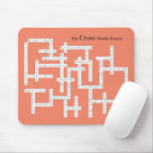 Kreuzworträtsel Puzzle Semantics Spaß Orange Mousepad (Mit Mouse)