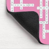 Kreuzworträtsel Puzzle Semantics Spaß Rosa Mousepad (Ecke)