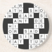 Kreuzworträtsel Sandstein Untersetzer (Vorne)