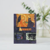 Kreuzworträtsel und Angel Postkarte (Stehend Vorderseite)