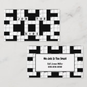 Kreuzworträtsel Visitenkarte (Vorne/Hinten)