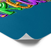 Krewe Fleur De Lis Mardi Gras For Men Women Kids B Poster (Ecke)