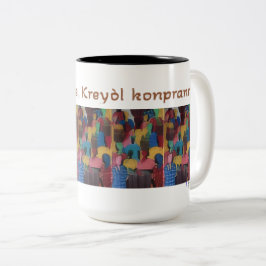 Kreyòl Pale, Kreyòl Konprann | Haitianisches Spric Zweifarbige Tasse