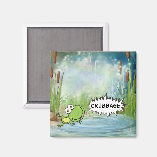 Kribbage Frog Magnet (Vorderseite/Rückseite)