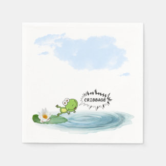 Kribbage Frog Serviette
