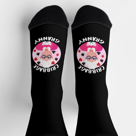 Kribbage granny - lustige Kribage Socken (Oben)