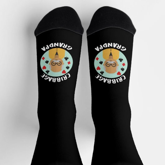 Kribbage Opa - lustige Kribage Socken (Oben)