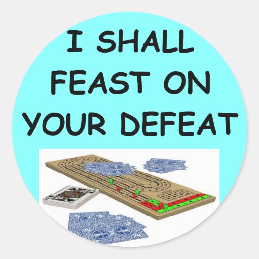 Kribbage Runder Aufkleber (Vorderseite)