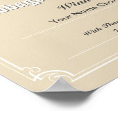 Kribbage Wettbewerb Gewinner-Zertifikat Poster (Ecke)