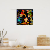 Kribbeln im Glass Poster (Küche)