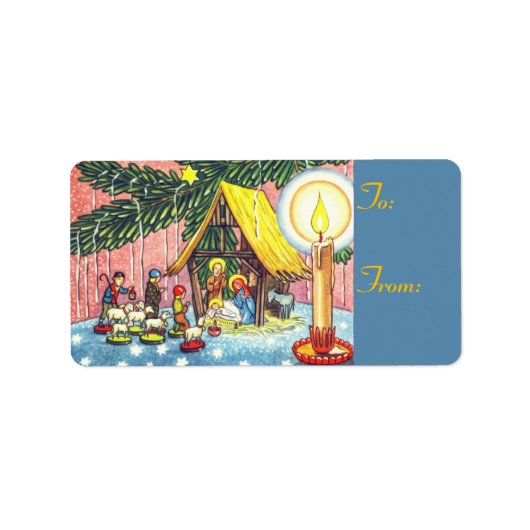 Kribbeln unter den Aufklebern für das Baumgeschenk Adressaufkleber (Vorne)