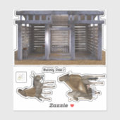 Kribbelszene entfernbare Vinyl-Aufkleber Set 1 Aufkleber (Blatt)