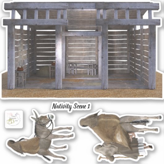 Kribbelszene entfernbare Vinyl-Aufkleber Set 1 Aufkleber (Vorderseite)