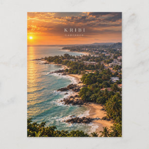 Kribi Cinematic Monochrome Stadt Kunst Postkarte