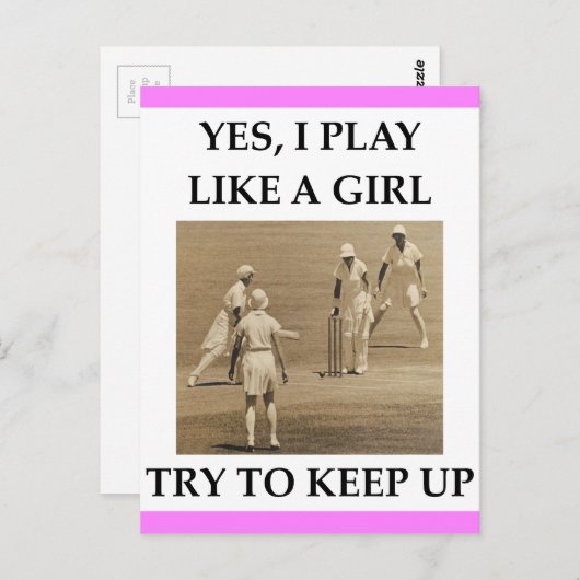 KRICKE POSTKARTE (Vorne/Hinten)