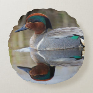 Krickente Rundes Kissen