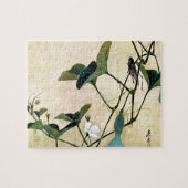 Kricket auf einer Rebe-Japaner Woodblock Kunst Puzzle (Horizontal)
