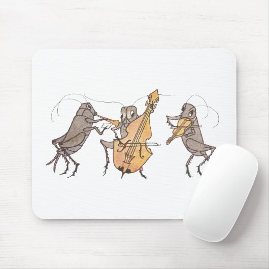 Kricket-Band mit Horn, Cello u. Violine Mousepad (Mit Mouse)